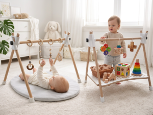 Baby Gym / Stojak Edukacyjny i Regał 2w1